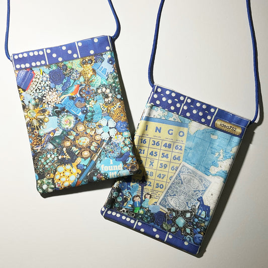 BLEU - Handmade purse with a blue theme