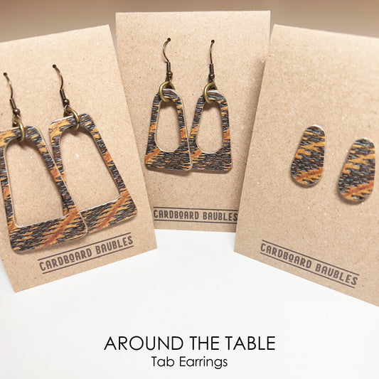 AROUND THE TABLE - Tab Cardboard Baubles Earrings