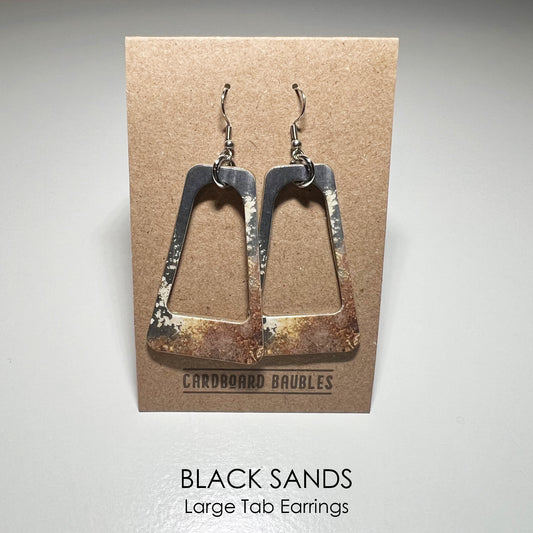 BLACK SANDS - Tab Cardboard Baubles Earrings