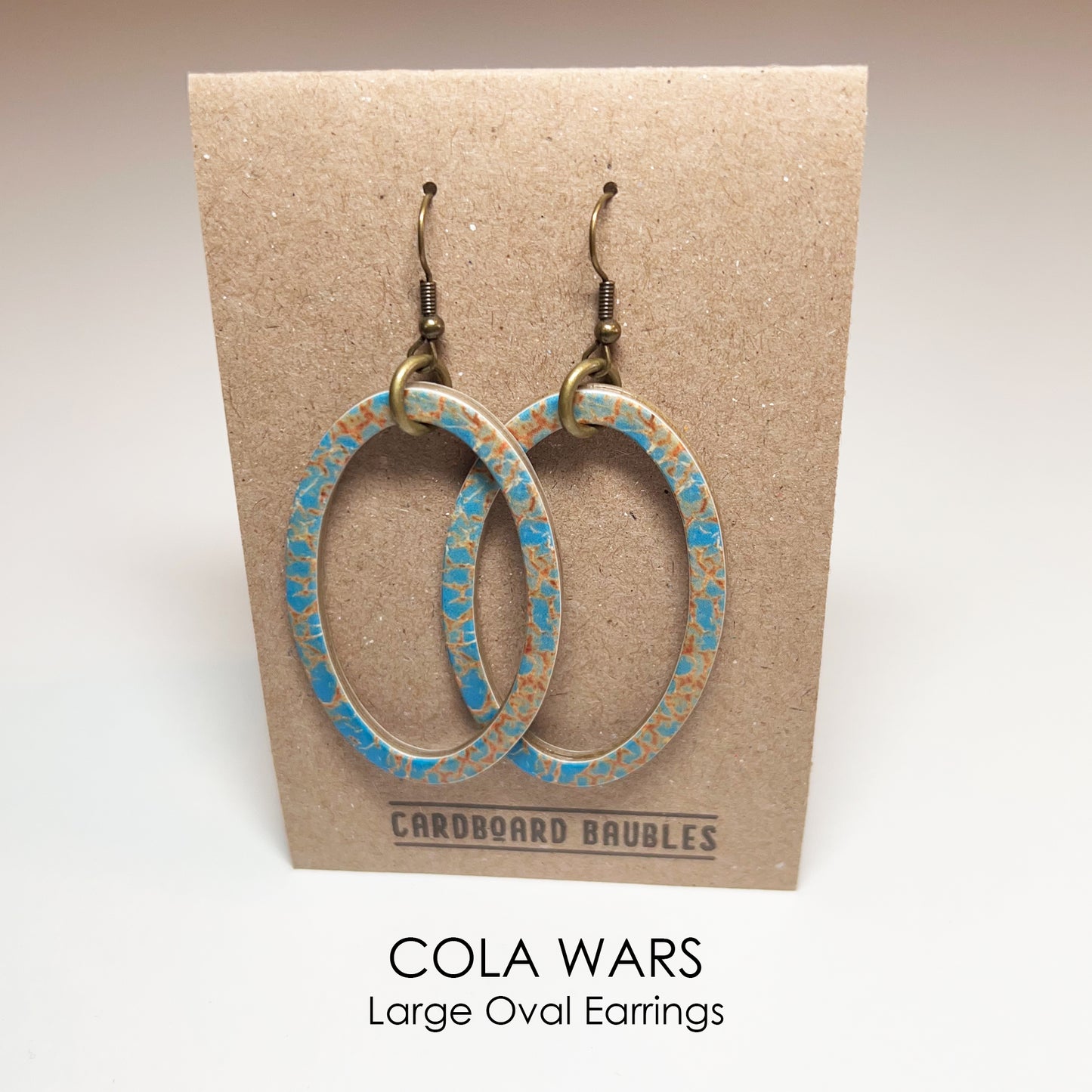 COLA WARS - Oval Cardboard Baubles Earrings