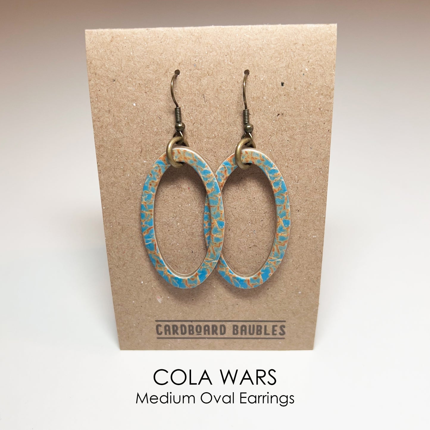 COLA WARS - Oval Cardboard Baubles Earrings