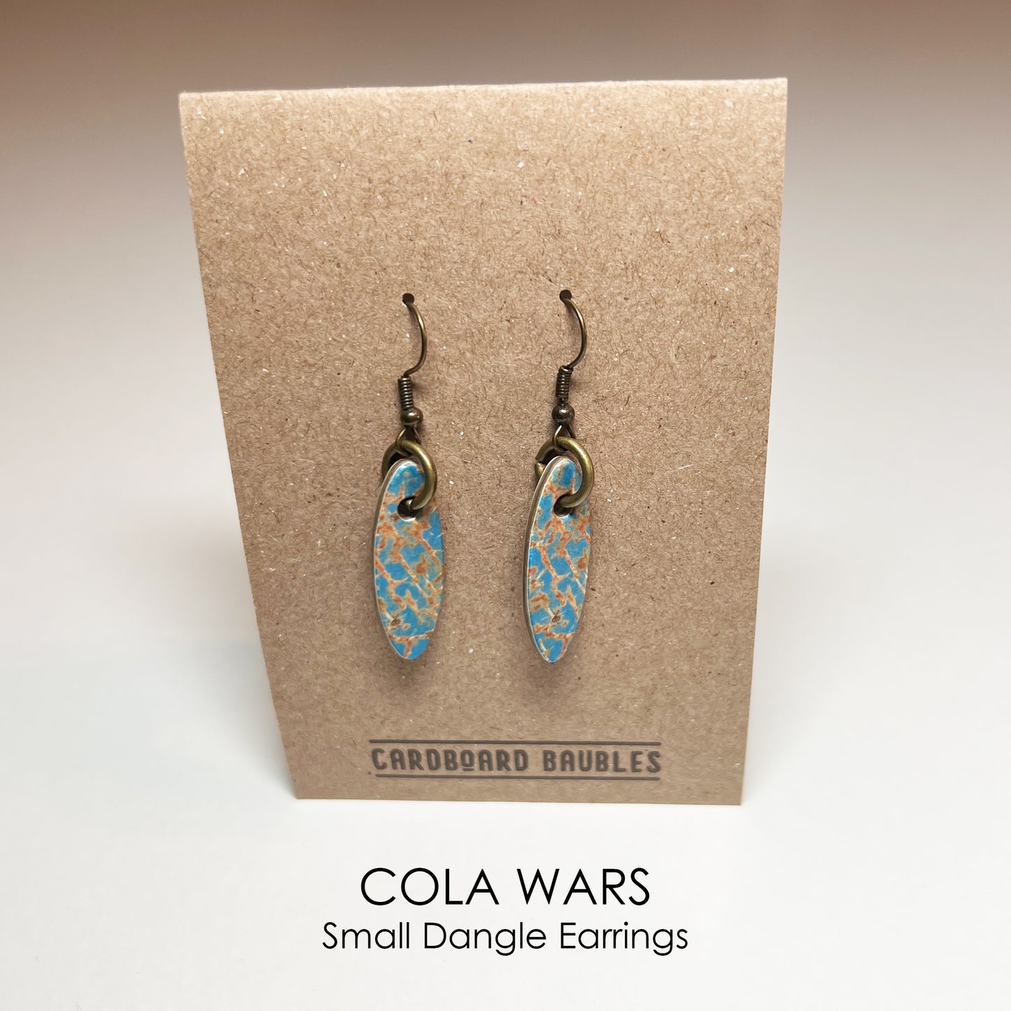 COLA WARS - Oval Cardboard Baubles Earrings