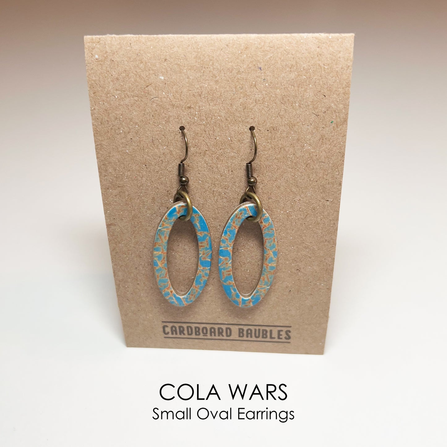 COLA WARS - Oval Cardboard Baubles Earrings