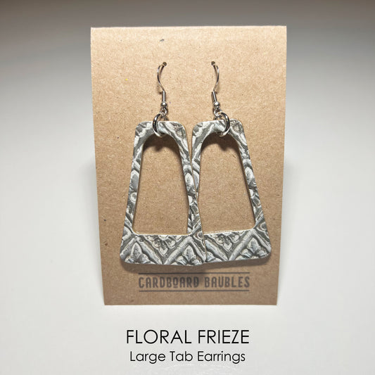 FLORAL FRIEZE - Tab Cardboard Baubles Earrings