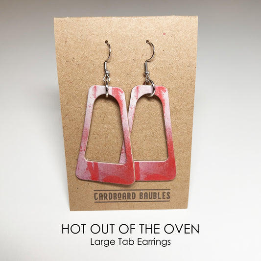 HOT OUT OF THE OVEN - Tab Cardboard Baubles Earrings