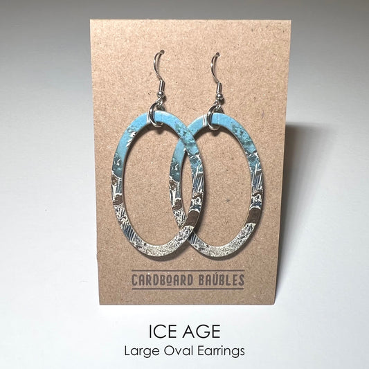 ICE AGE - Oval Cardboard Baubles Earrings