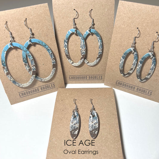 ICE AGE - Oval Cardboard Baubles Earrings