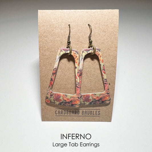 INFERNO - Tab Cardboard Baubles Earrings