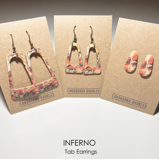 INFERNO - Tab Cardboard Baubles Earrings