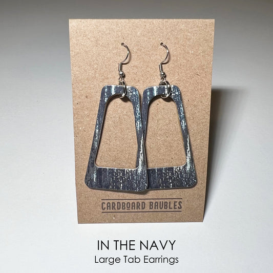 IN THE NAVY - Tab Cardboard Baubles Earrings