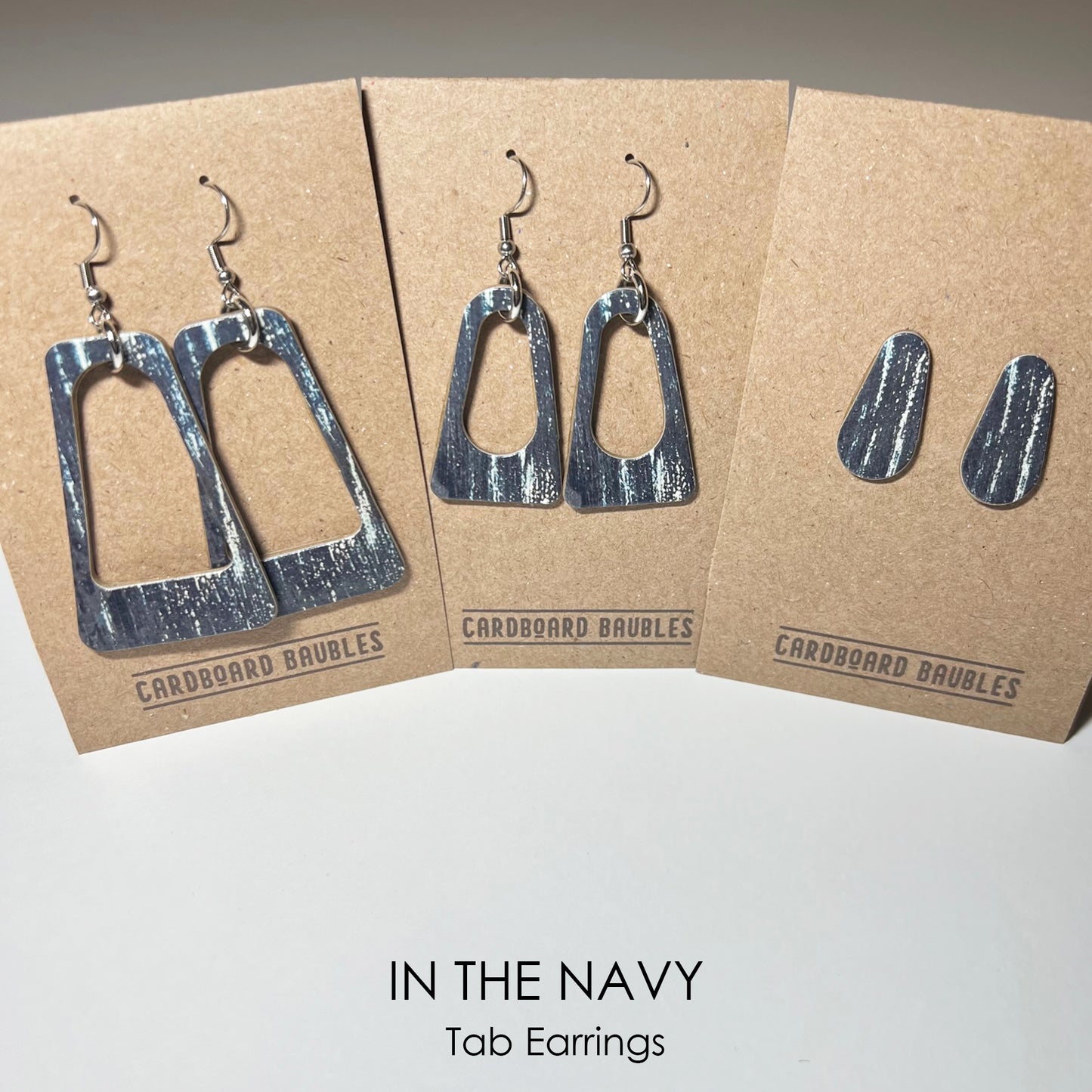 IN THE NAVY - Tab Cardboard Baubles Earrings