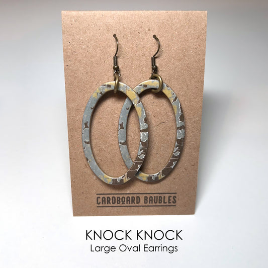 KNOCK KNOCK - Oval Cardboard Baubles Earrings