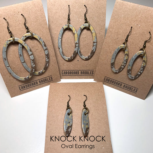 KNOCK KNOCK - Oval Cardboard Baubles Earrings