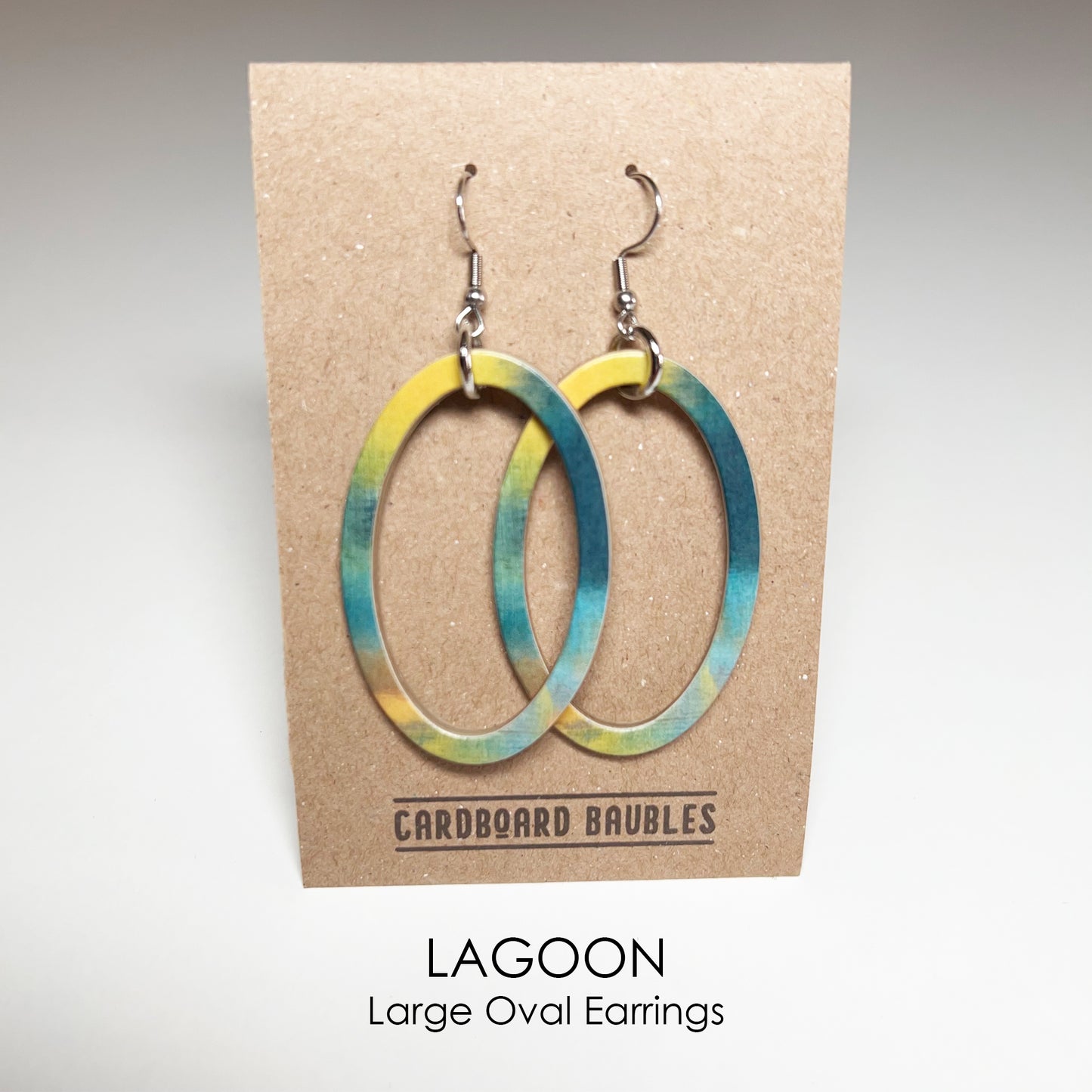 LAGOON - Oval Cardboard Baubles Earrings