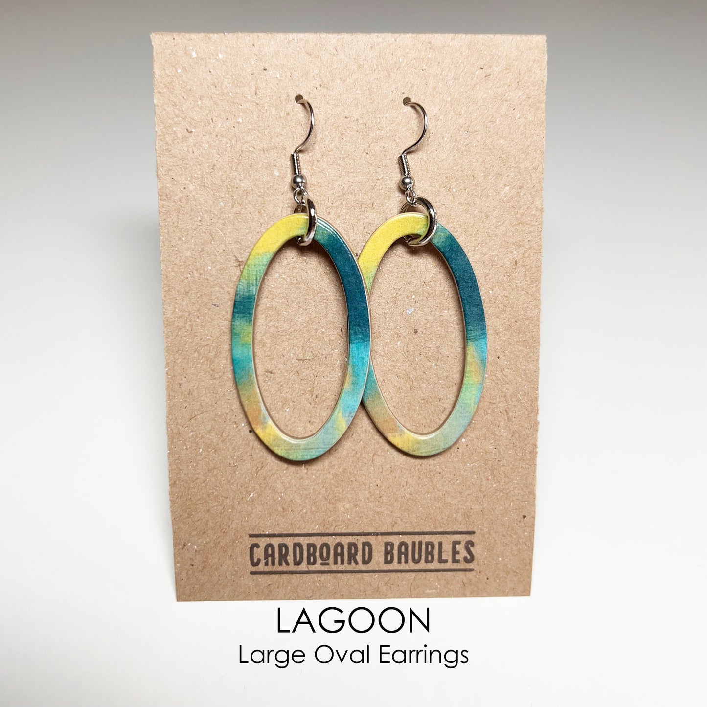 LAGOON - Oval Cardboard Baubles Earrings