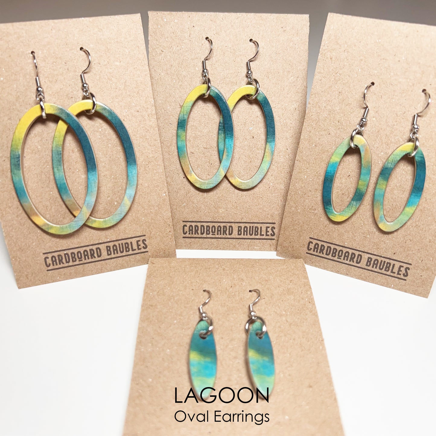 LAGOON - Oval Cardboard Baubles Earrings