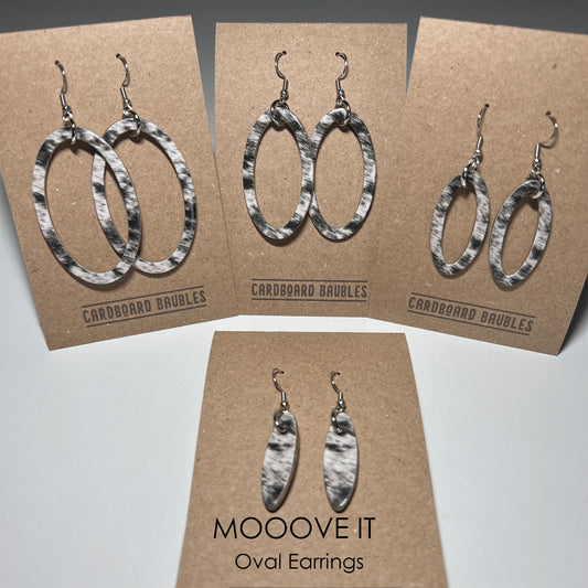 MOOOVE IT - Oval Cardboard Baubles Earrings