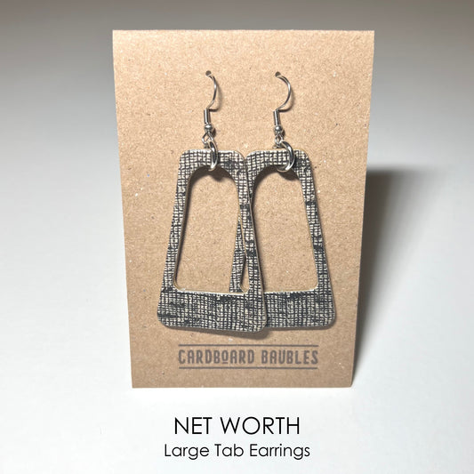 NET WORTH - Tab Cardboard Baubles Earrings