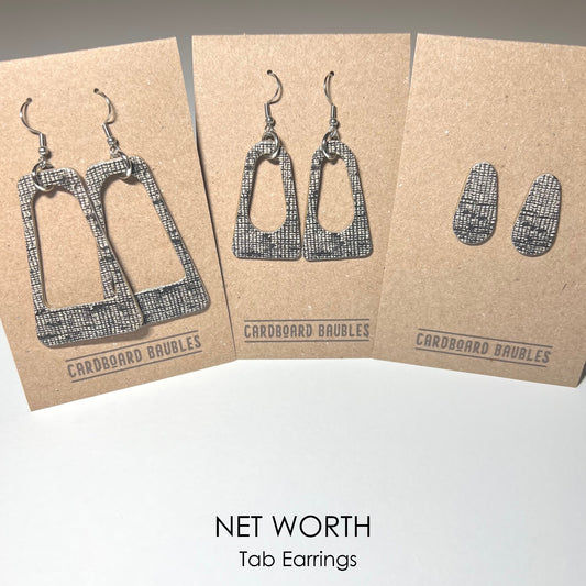 NET WORTH - Tab Cardboard Baubles Earrings