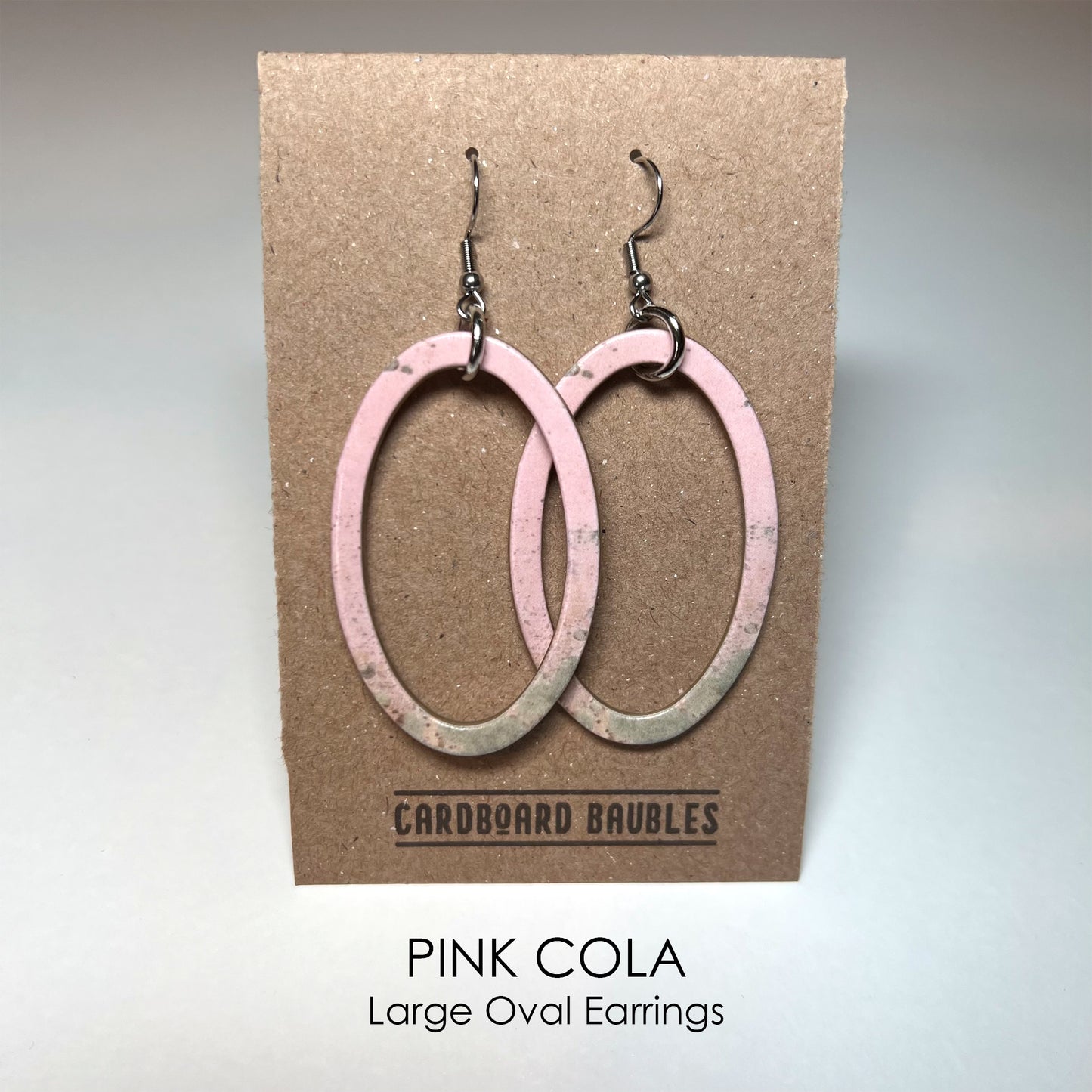PINK COLA - Oval Cardboard Baubles Earrings