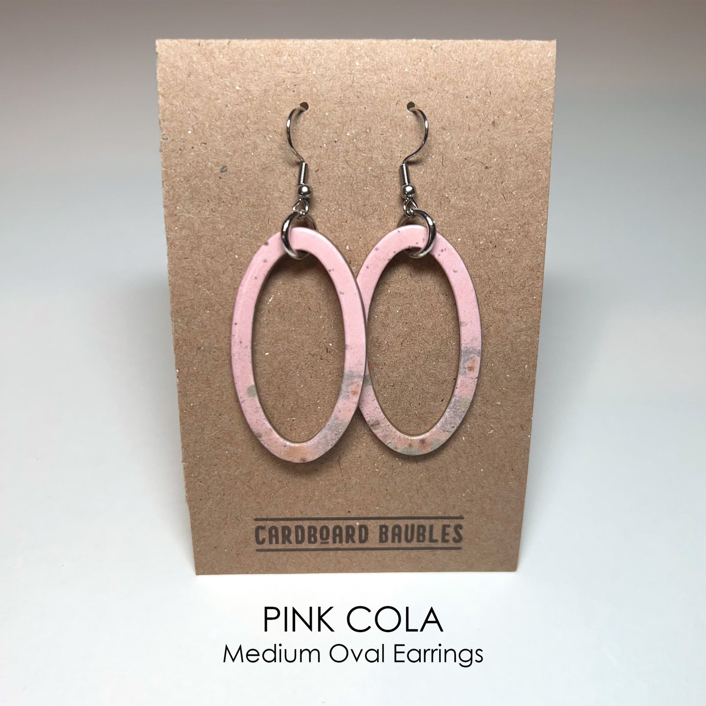PINK COLA - Oval Cardboard Baubles Earrings