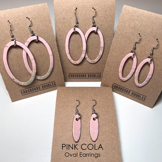 PINK COLA - Oval Cardboard Baubles Earrings