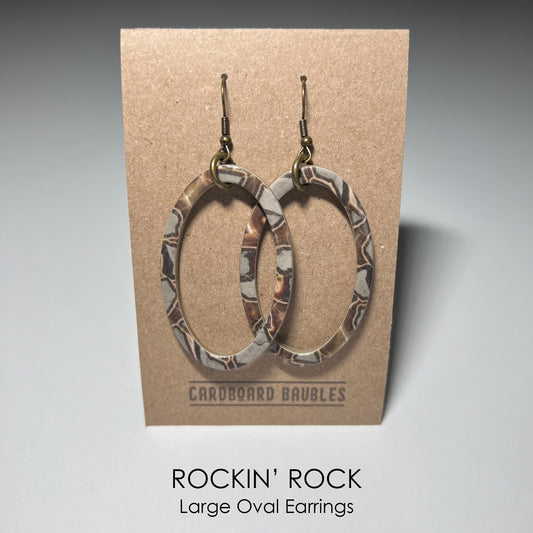 ROCKIN' ROCK - Oval Cardboard Baubles Earrings