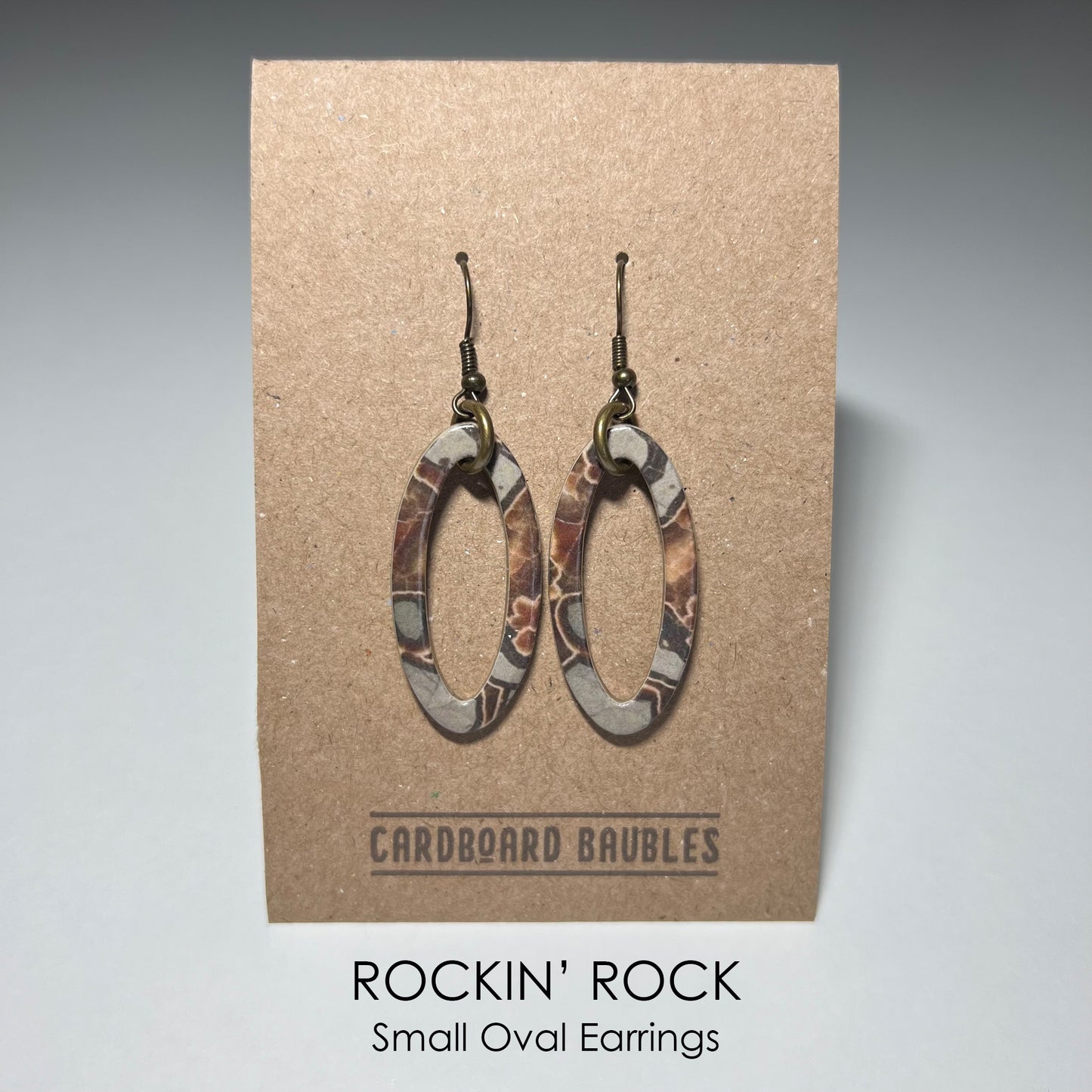 ROCKIN' ROCK - Oval Cardboard Baubles Earrings