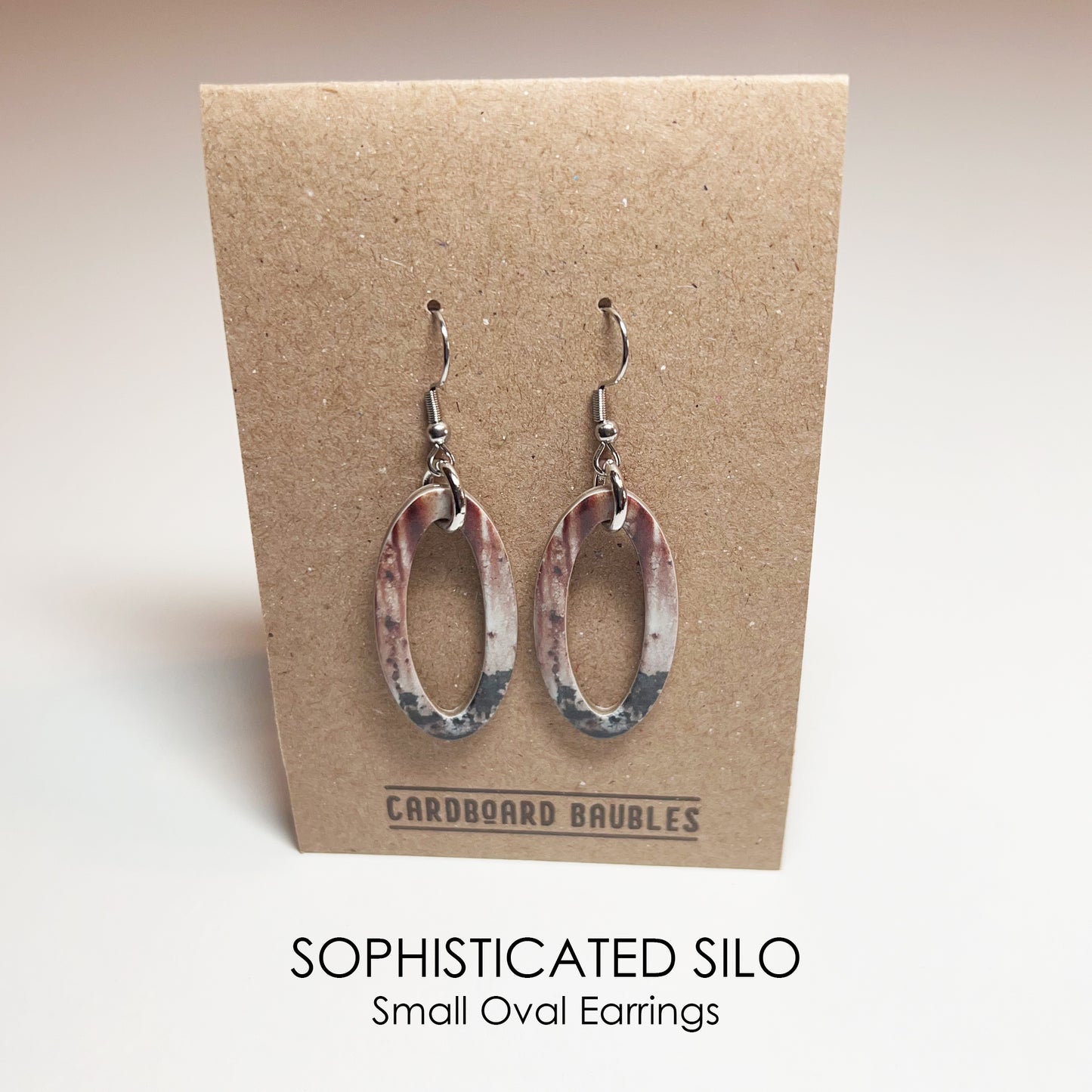 SOPHISTICATED SILO - Oval Cardboard Baubles Earrings