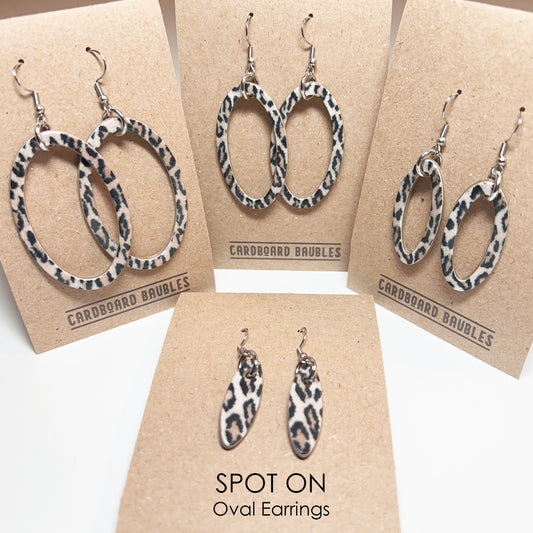 SPOT ON - Oval Cardboard Baubles Earrings