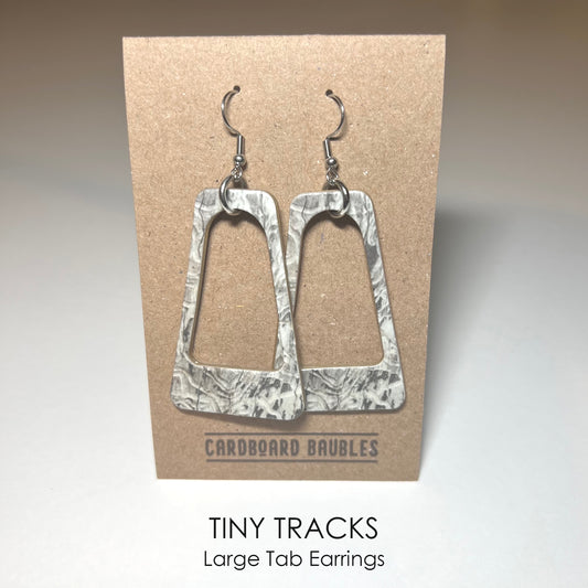 TINY TRACKS - Tab Cardboard Baubles Earrings