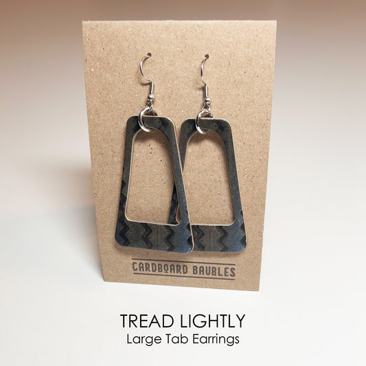 TREAD LIGHTLY - Tab Cardboard Baubles Earrings