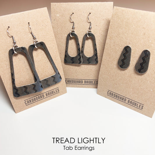 TREAD LIGHTLY - Tab Cardboard Baubles Earrings