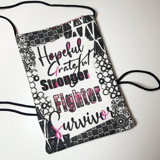 CHELSEA - Handmade purse with Breast Cancer Survivor theme