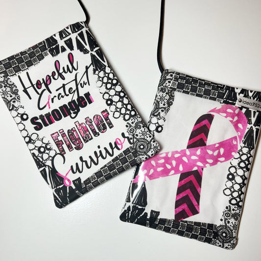 CHELSEA - Handmade purse with Breast Cancer Survivor theme