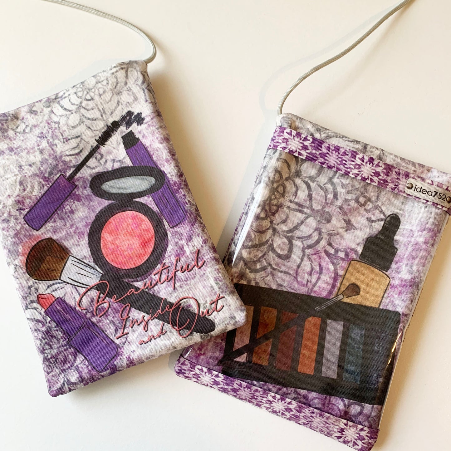 MICHELLE - Handmade purse with beauty/makeup theme