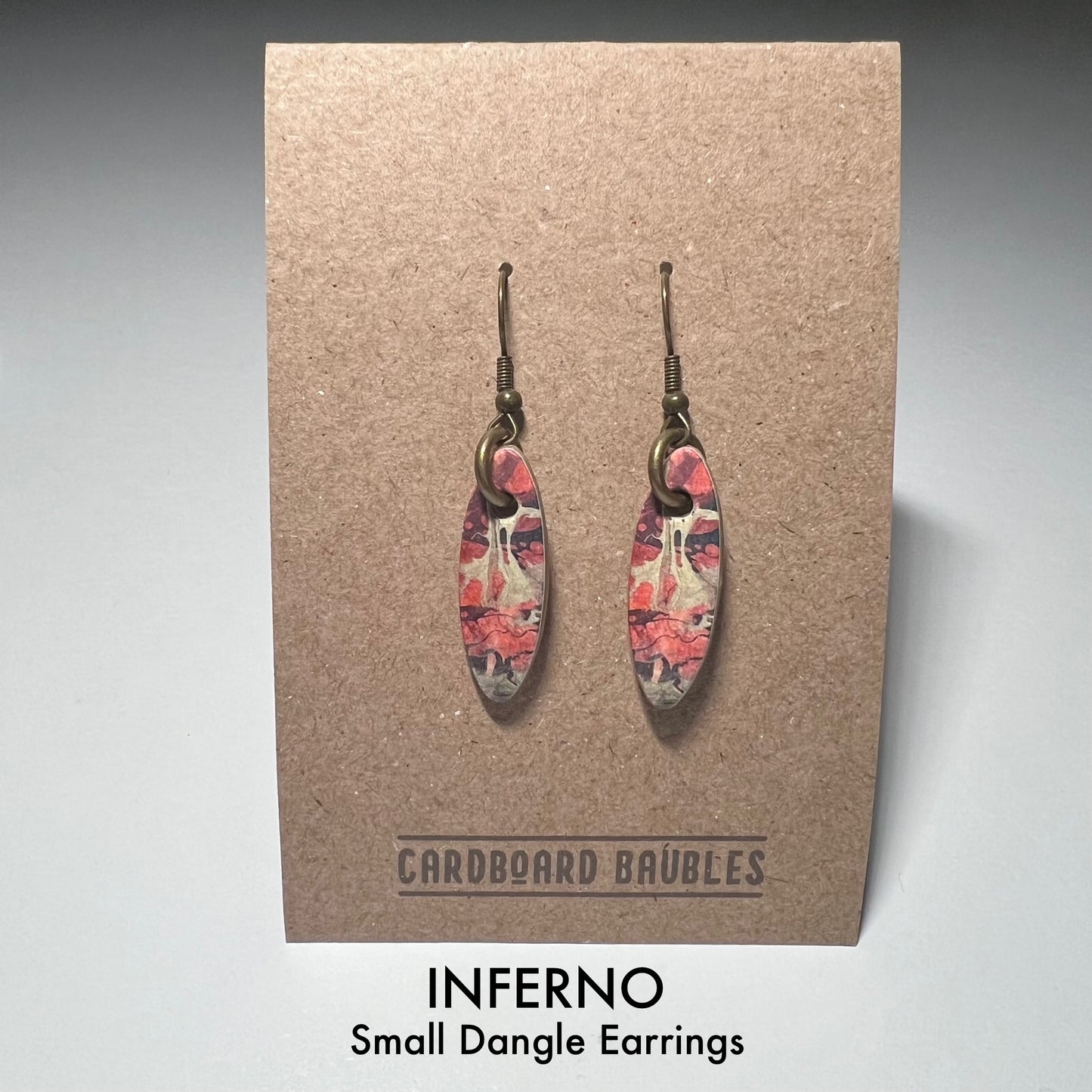 INFERNO - Oval Cardboard Baubles Earrings